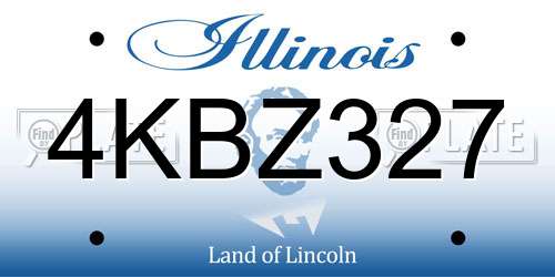 4KBZ327 Illinois License Plate