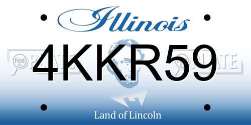 4KKR59 Illinois License Plate