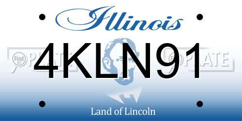 4KLN91 Illinois License Plate