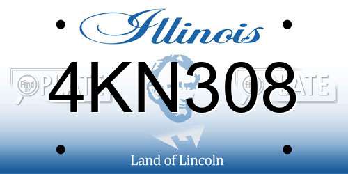 4KN308 Illinois License Plate