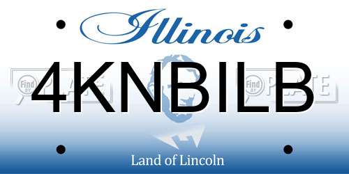 4KNBILB Illinois License Plate