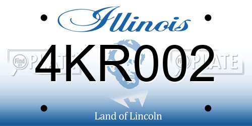 4KR002 Illinois License Plate