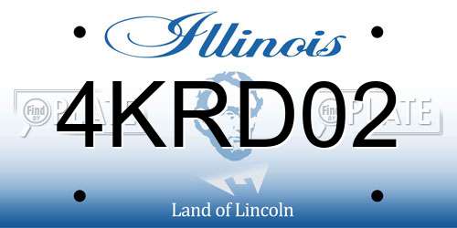 4KRD02 Illinois License Plate