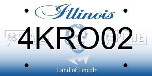4KRO02 Illinois License Plate