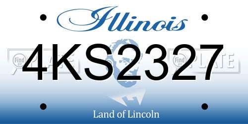 4KS2327 Illinois License Plate