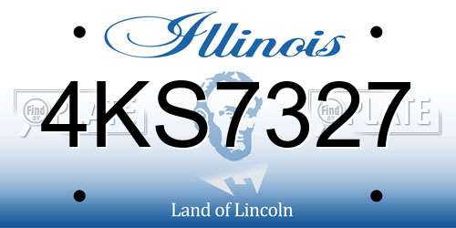 4KS7327 Illinois License Plate