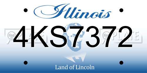 4KS7372 Illinois License Plate