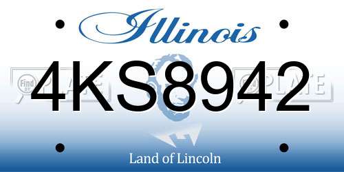 4KS8942 Illinois License Plate