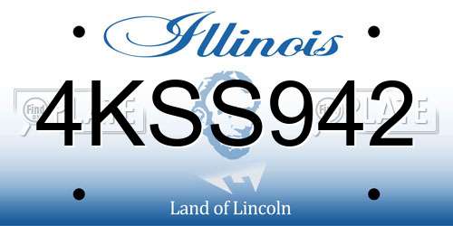 4KSS942 Illinois License Plate