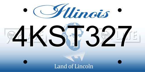 4KST327 Illinois License Plate