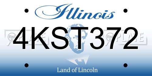 4KST372 Illinois License Plate