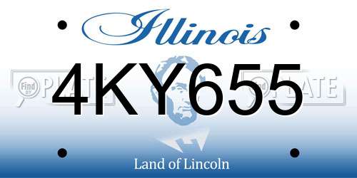 4KY655 Illinois License Plate