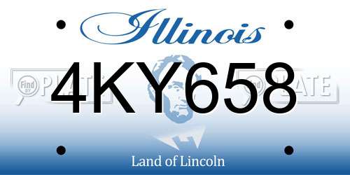 4KY658 Illinois License Plate