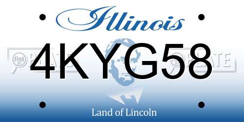 4KYG58 Illinois License Plate