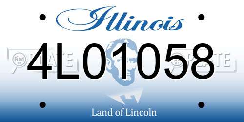 4L01058 Illinois License Plate