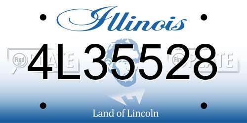 4L35528 Illinois License Plate