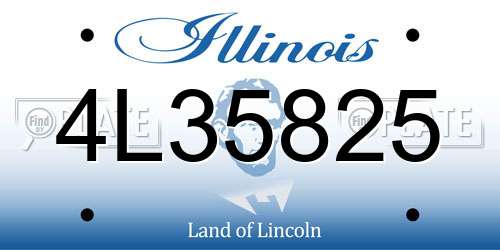 4L35825 Illinois License Plate