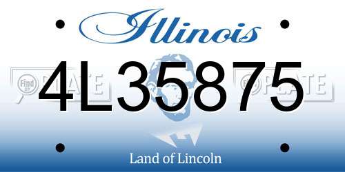 4L35875 Illinois License Plate
