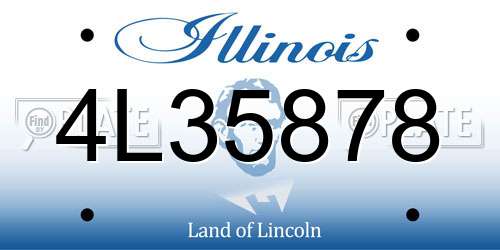 4L35878 Illinois License Plate