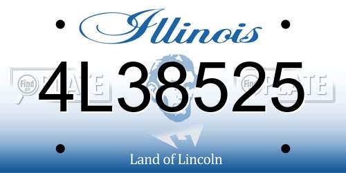 4L38525 Illinois License Plate