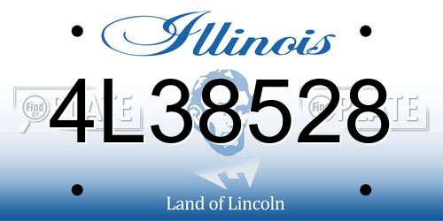 4L38528 Illinois License Plate