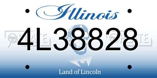 4L38828 Illinois License Plate