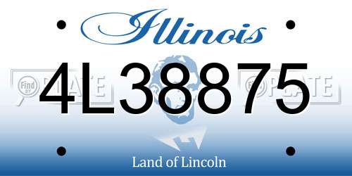 4L38875 Illinois License Plate