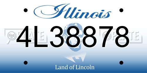 4L38878 Illinois License Plate