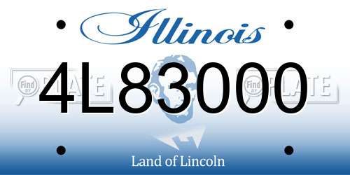 4L83000 Illinois License Plate