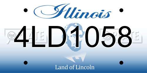 4LD1058 Illinois License Plate