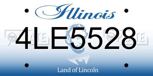 4LE5528 Illinois License Plate