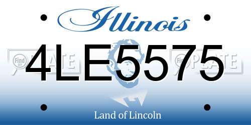 4LE5575 Illinois License Plate