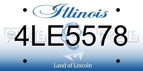 4LE5578 Illinois License Plate