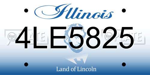 4LE5825 Illinois License Plate