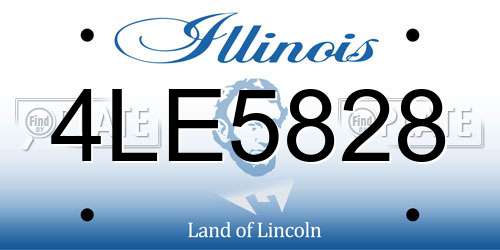 4LE5828 Illinois License Plate