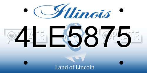 4LE5875 Illinois License Plate