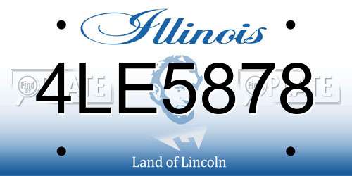 4LE5878 Illinois License Plate