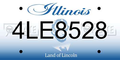 4LE8528 Illinois License Plate