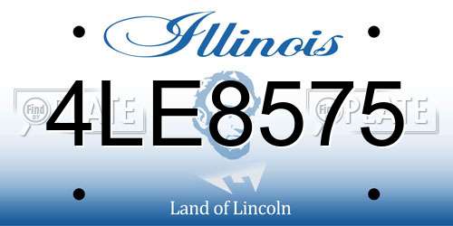 4LE8575 Illinois License Plate