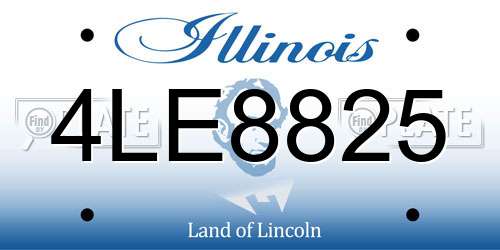 4LE8825 Illinois License Plate