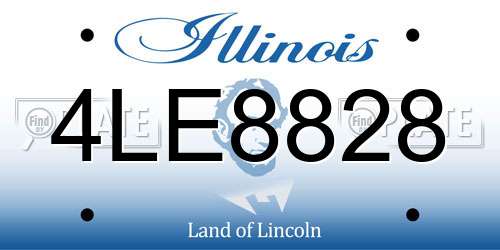 4LE8828 Illinois License Plate