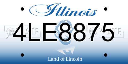 4LE8875 Illinois License Plate