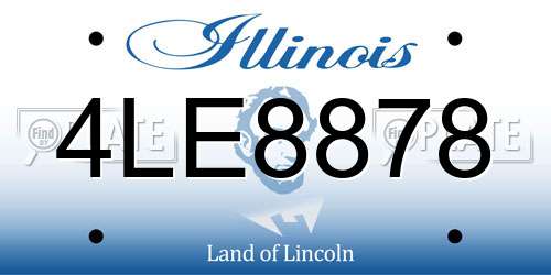 4LE8878 Illinois License Plate