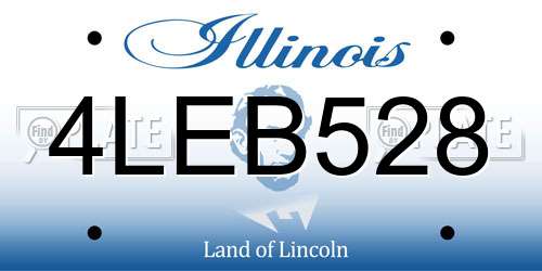4LEB528 Illinois License Plate