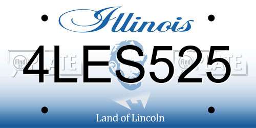 4LES525 Illinois License Plate