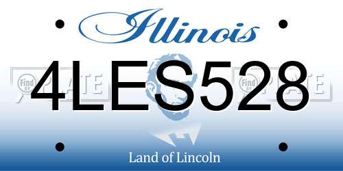 4LES528 Illinois License Plate