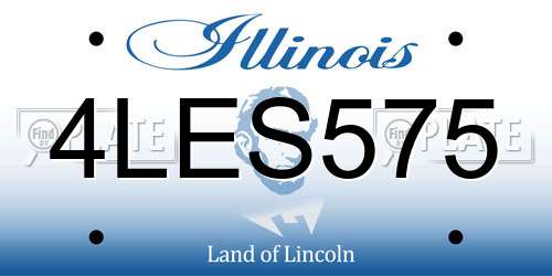 4LES575 Illinois License Plate