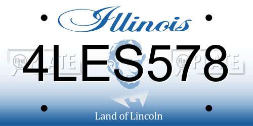 4LES578 Illinois License Plate