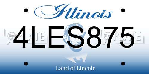 4LES875 Illinois License Plate