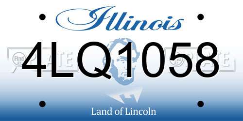 4LQ1058 Illinois License Plate
